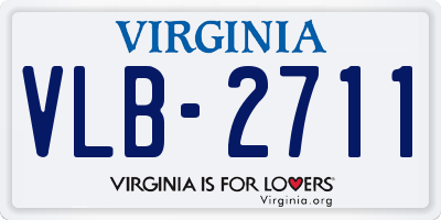 VA license plate VLB2711