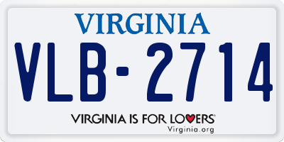 VA license plate VLB2714