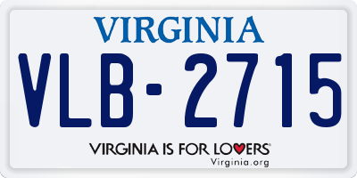 VA license plate VLB2715