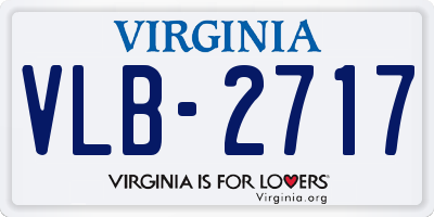 VA license plate VLB2717