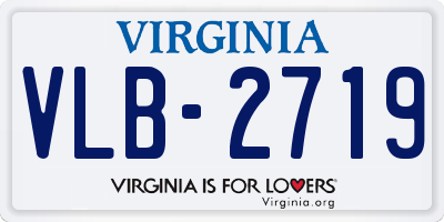 VA license plate VLB2719