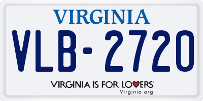 VA license plate VLB2720