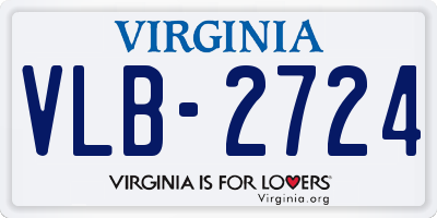 VA license plate VLB2724