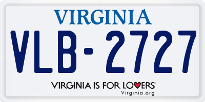 VA license plate VLB2727