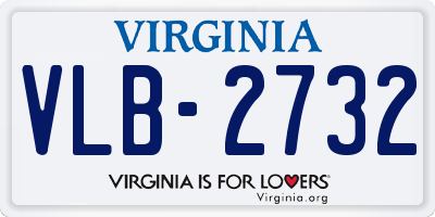 VA license plate VLB2732