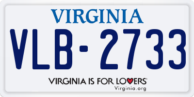 VA license plate VLB2733