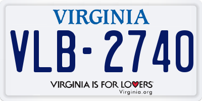 VA license plate VLB2740