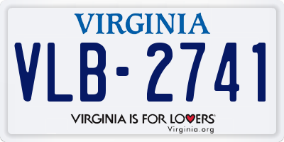 VA license plate VLB2741