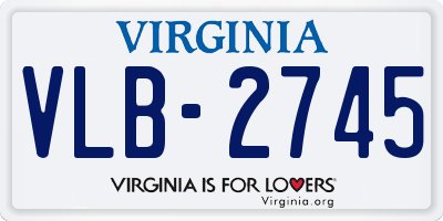 VA license plate VLB2745