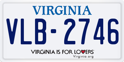 VA license plate VLB2746