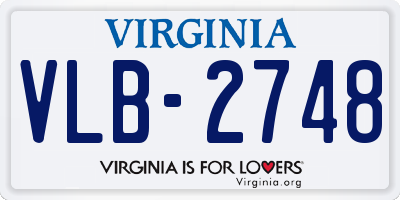 VA license plate VLB2748