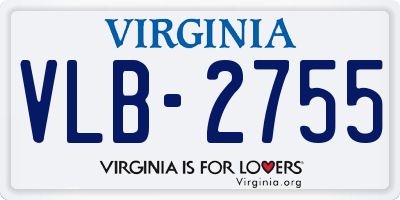 VA license plate VLB2755