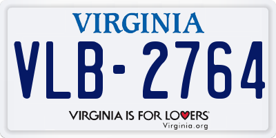 VA license plate VLB2764