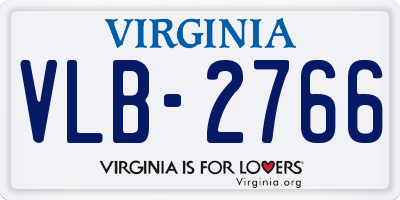 VA license plate VLB2766