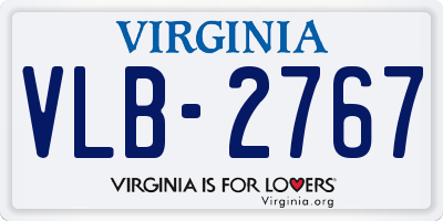 VA license plate VLB2767