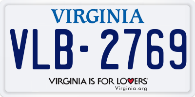 VA license plate VLB2769
