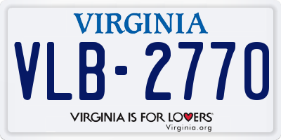 VA license plate VLB2770