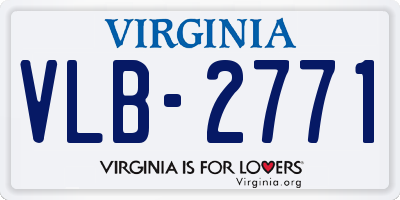 VA license plate VLB2771