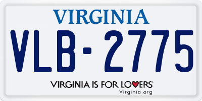 VA license plate VLB2775