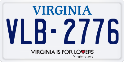 VA license plate VLB2776
