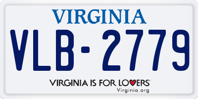 VA license plate VLB2779