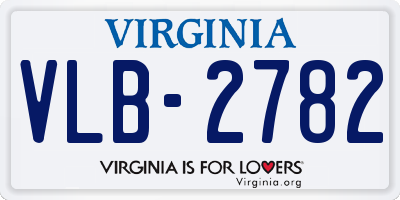 VA license plate VLB2782