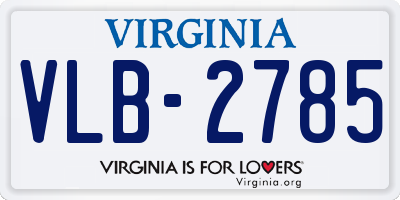 VA license plate VLB2785