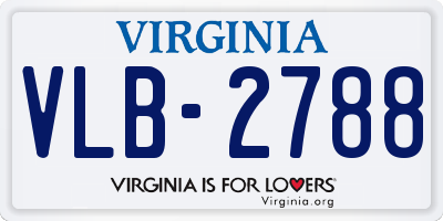 VA license plate VLB2788