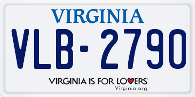 VA license plate VLB2790