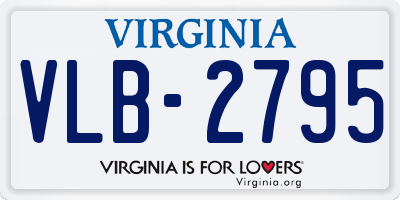 VA license plate VLB2795
