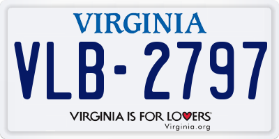 VA license plate VLB2797