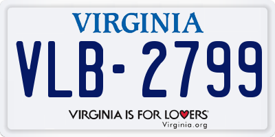 VA license plate VLB2799