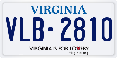 VA license plate VLB2810