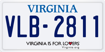 VA license plate VLB2811