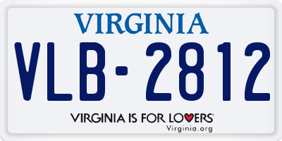 VA license plate VLB2812