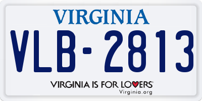 VA license plate VLB2813