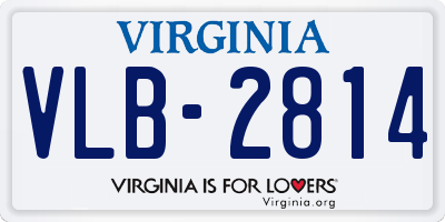 VA license plate VLB2814