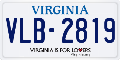 VA license plate VLB2819