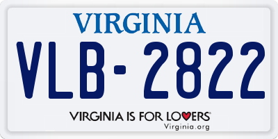 VA license plate VLB2822