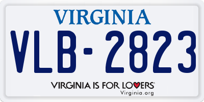 VA license plate VLB2823