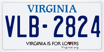 VA license plate VLB2824