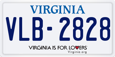 VA license plate VLB2828
