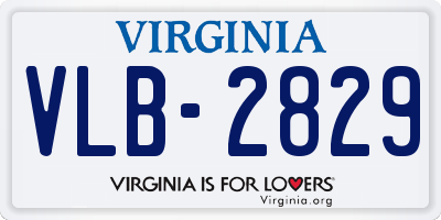VA license plate VLB2829