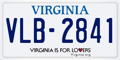 VA license plate VLB2841