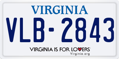 VA license plate VLB2843