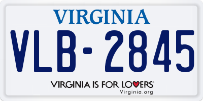 VA license plate VLB2845