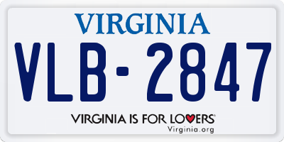 VA license plate VLB2847