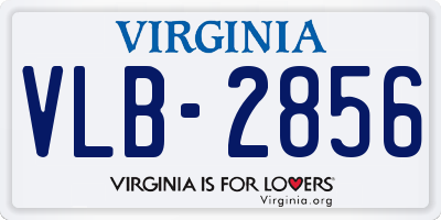 VA license plate VLB2856