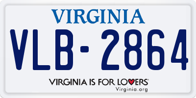 VA license plate VLB2864