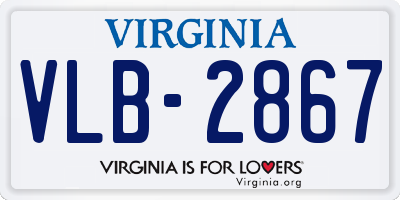 VA license plate VLB2867